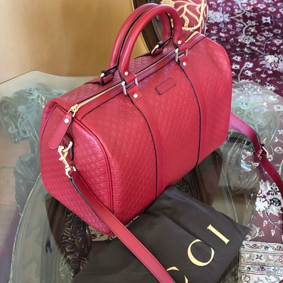 NWT Gucci embossed leather Boston handbag - Picture 6 of 7